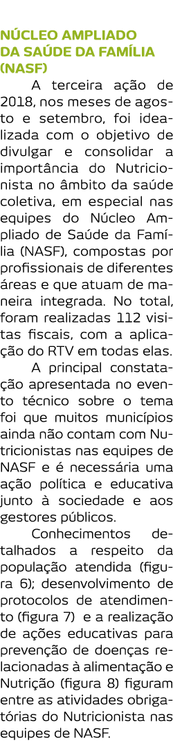  N cleo Ampliado da Sa de da Fam lia  NASF  A terceira a  o de 2018  nos meses de agosto e setembro  foi idealizada c   