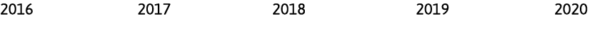 2016            2017          2018               2019          2020