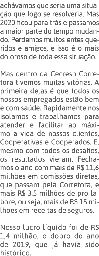 achávamos que seria uma situação que logo se resolveria  Mas 2020 ficou para trás e passamos a maior parte do tempo m   