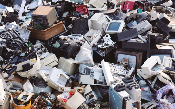 Electronic waste ready for recycling